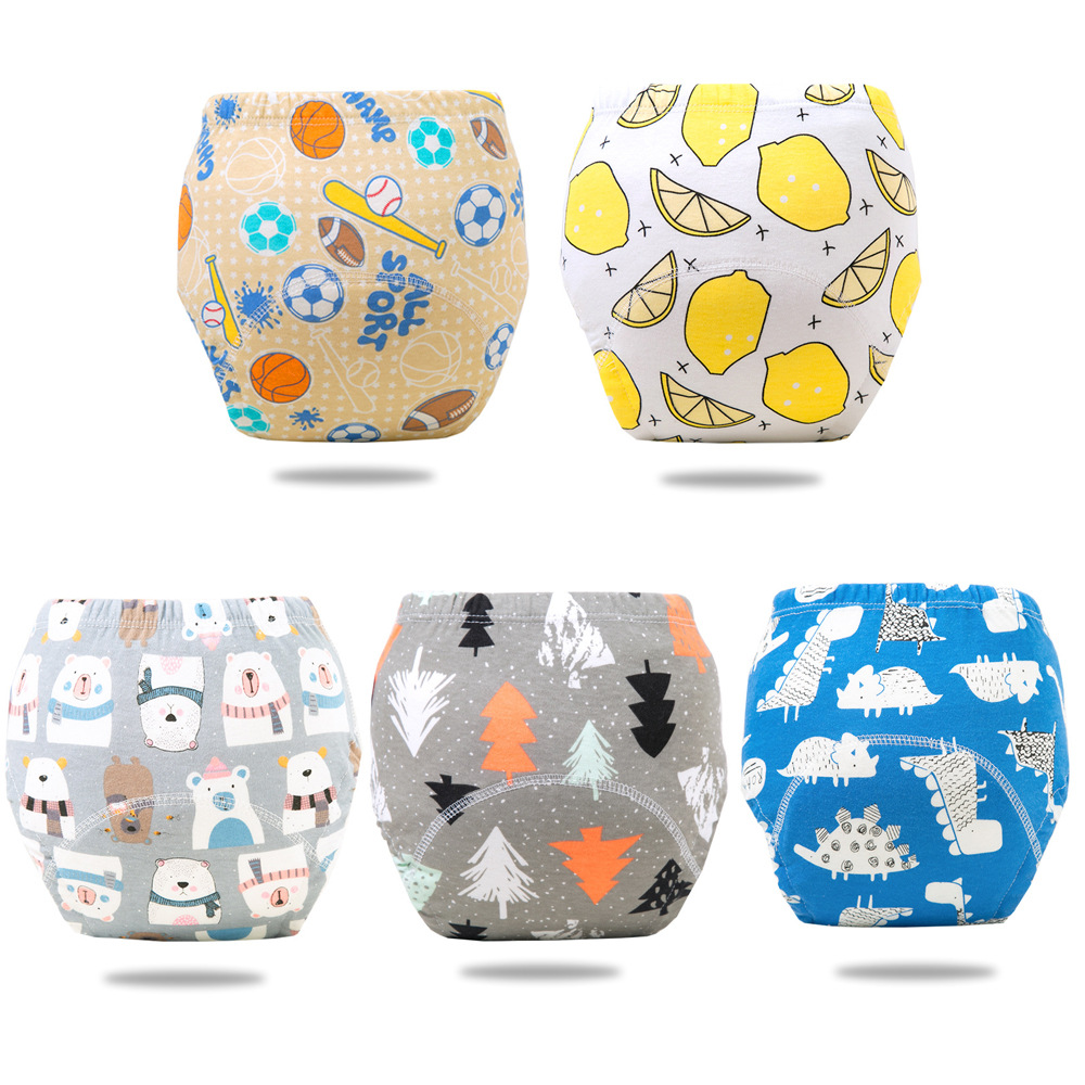 Baby Potty Training Pants Pure Cotton Waterproof Washable Diaper-Free Diaper Pants Pocket Unisex Baby Class a Urine Barrier Pants