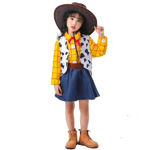 Halloween COSPLAY costume Toy Story Woody girls cowboy costume prom performance parent-child costume