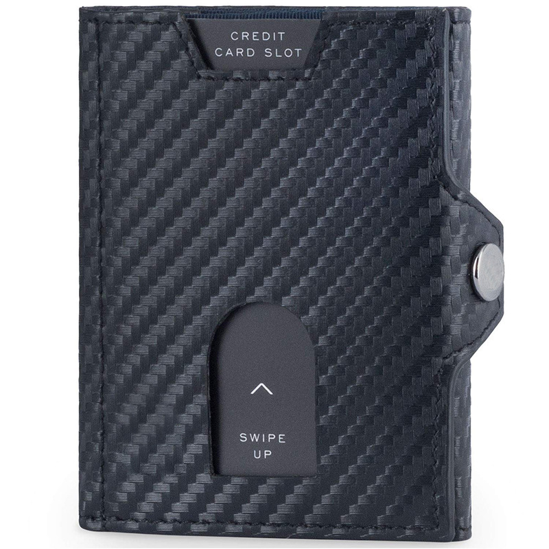 Foreign Trade New Carbon Fiber Men's Wallet Fashionable Classy 70% off Rfid Anti-Magnetic Multi-Function Card Holder Wallet Customization