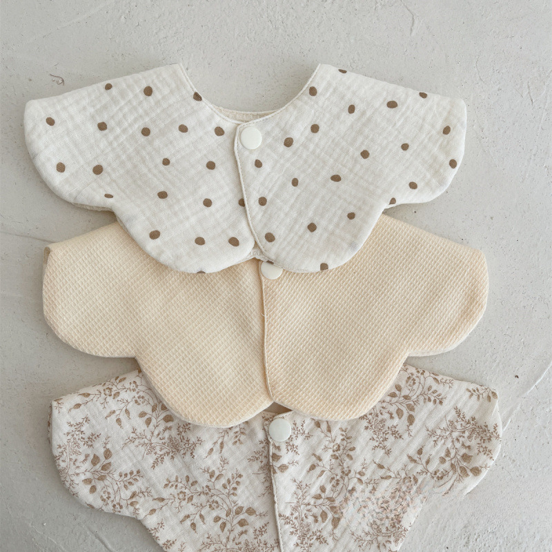 Children's cotton summer thin waterproof eating bib for new born, Korean style, water absorbent 4