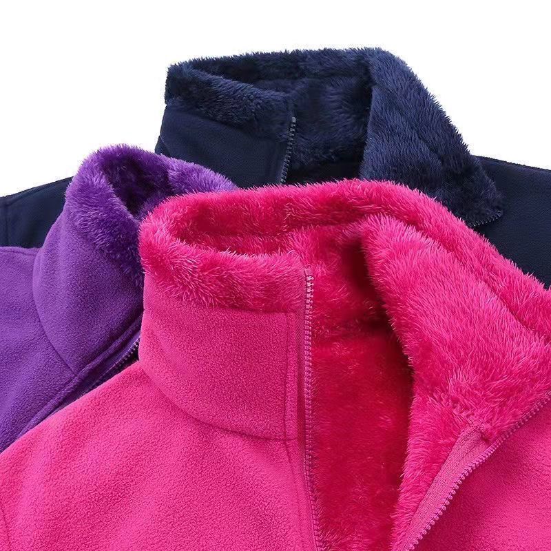 Coral Fleece Fleece Plush thickening Easy Fleece Autumn and winter outdoors keep warm mom Sweater coat