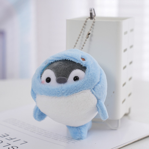 Japanese positive energy little penguin dolphin whale shark penguin plush pendant ocean series penguin bag pendant