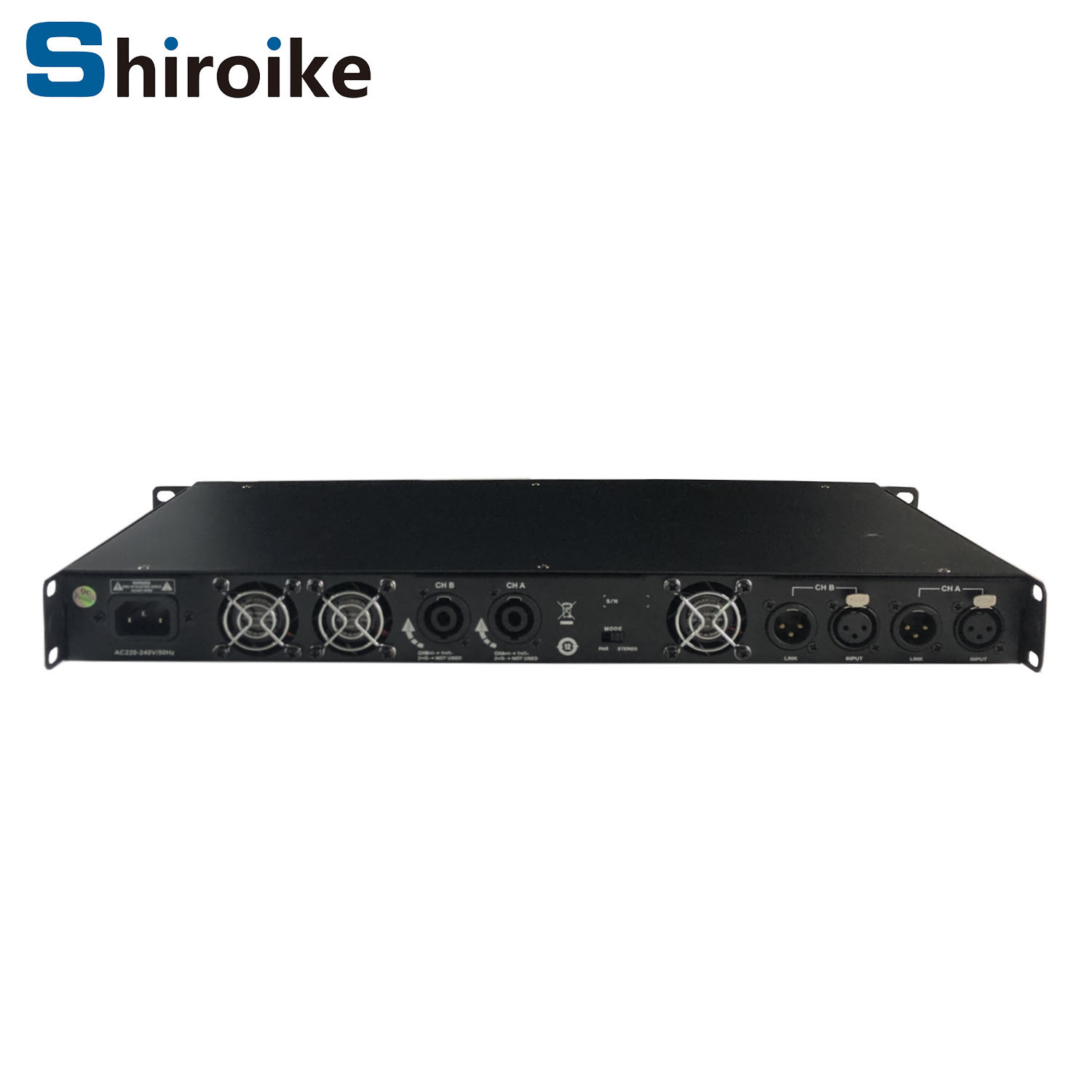 Fábrica GAP-XS1000 suministra amplificador de potencia de clase D de 1500W * 2 1U para KTV de espectáculo de escenario