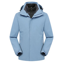 三合一冲锋衣男女秋冬季冬季秋冬合一脱卸可内胆连防风纯色防水三