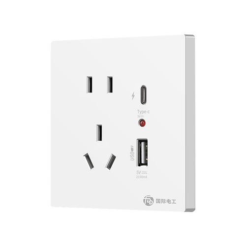 Switch socket five-hole typec mobile phone fast charging USB panel 20W concealed type 86 PD smart charging plug wholesale