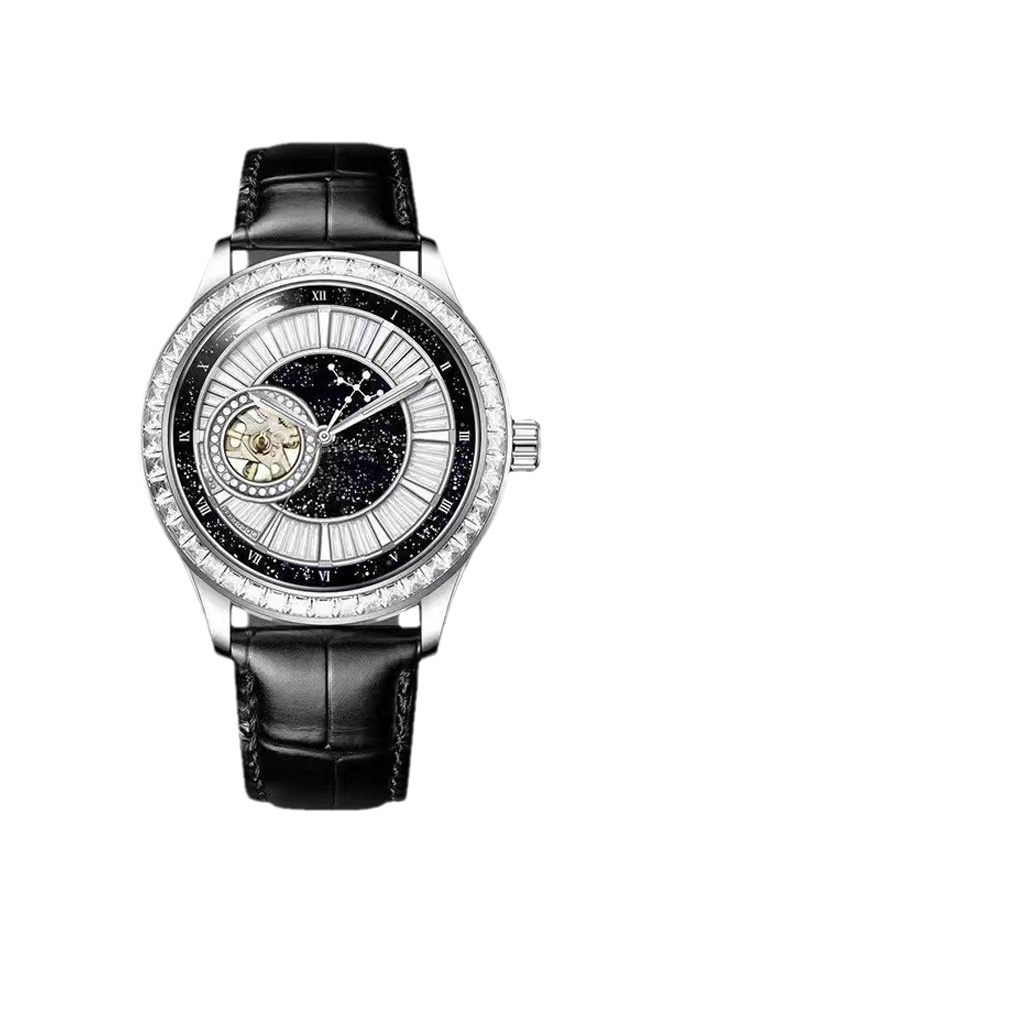 2026 New Black Swan Men's Mechanical Automatic Watch With Genuine Leather Strap_voghion.com