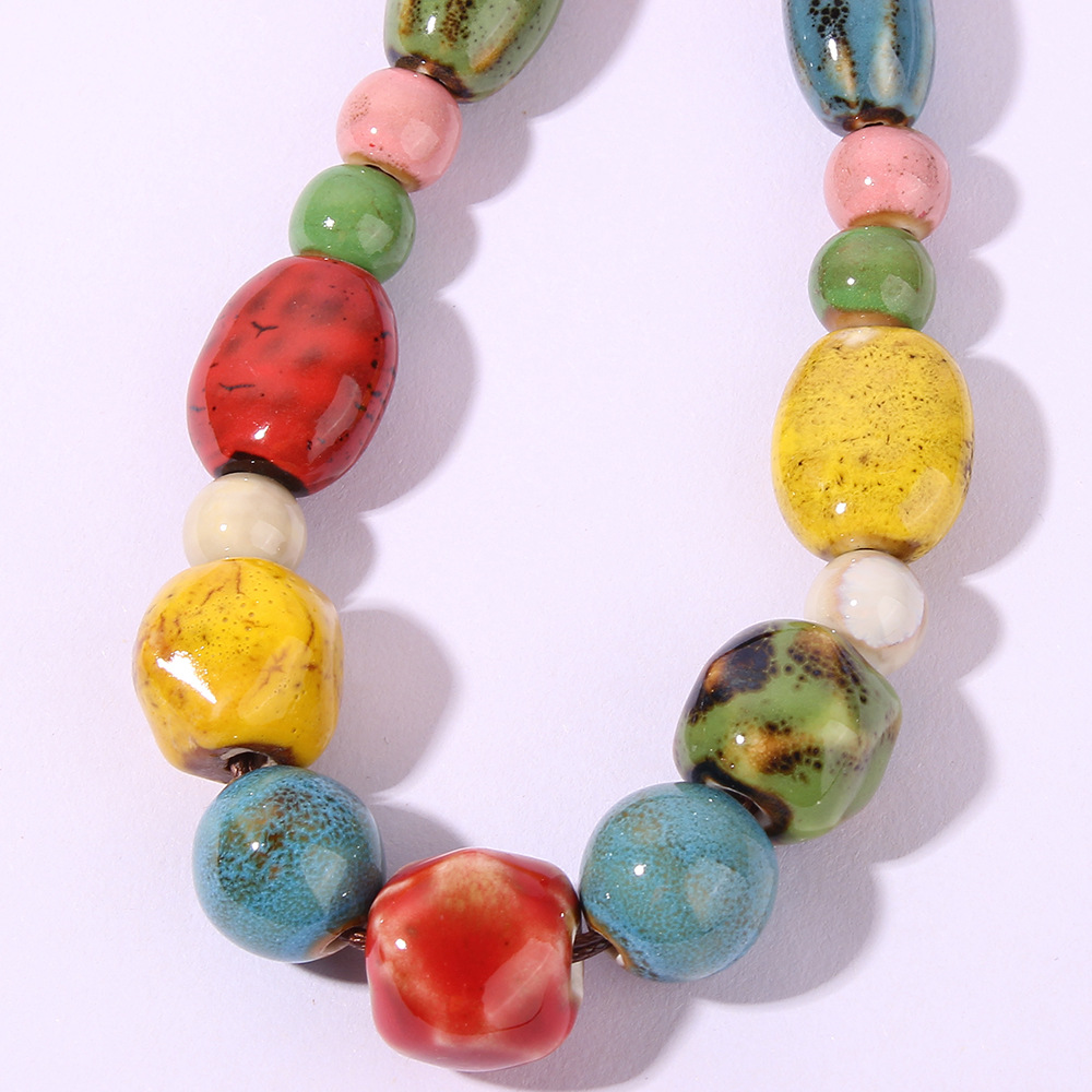 1 Piece Quantity Street Occasion Wholesale Jewelry Ethnic Style Geometric Ceramics Long Necklace