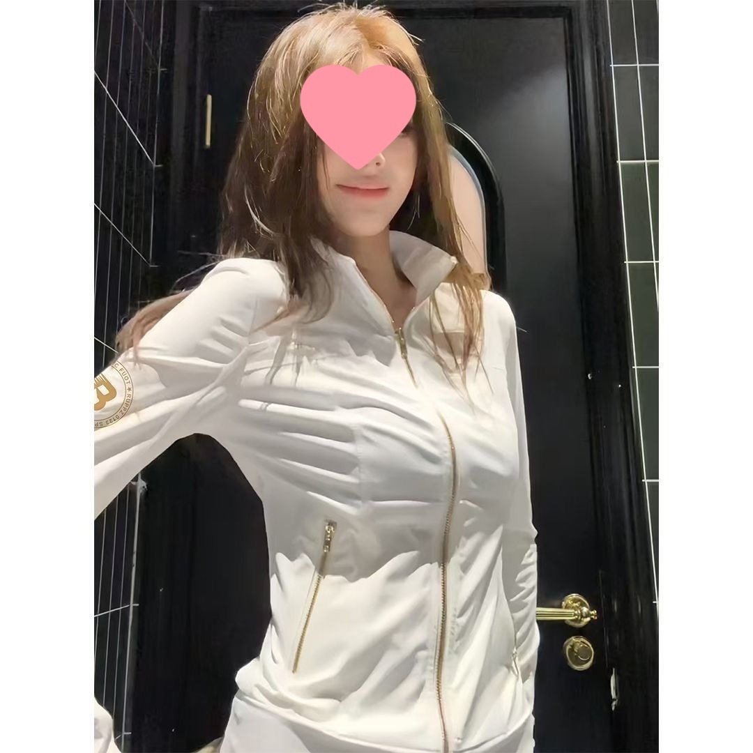 Real Price American Style Stand Collar Rose Gold Zipper Jacket for Women, New Slim Fit, Lightweight, Sun Protection Clothing