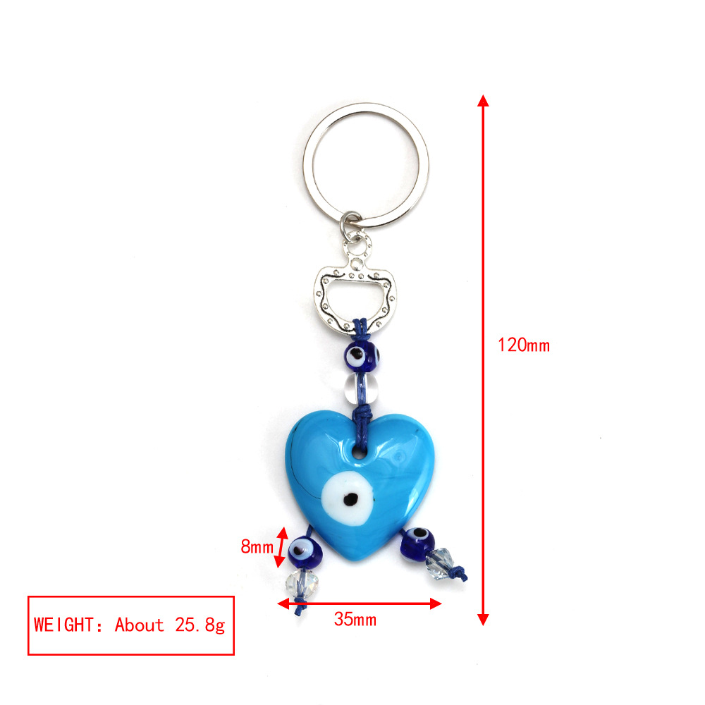 27g Weight Bag Pendant, Keychain Classification 1 Piece Quantity Casual, Daily Occasion Glass Material Devil's Eye Pattern Unisex Gender Retro Style Retro Devil's Eye Glass Unisex Bag Pendant Keychain 2