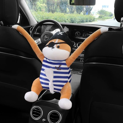 car multifunctional tissue box trash – Car tissue box/set - captain-dog-tissue-bag