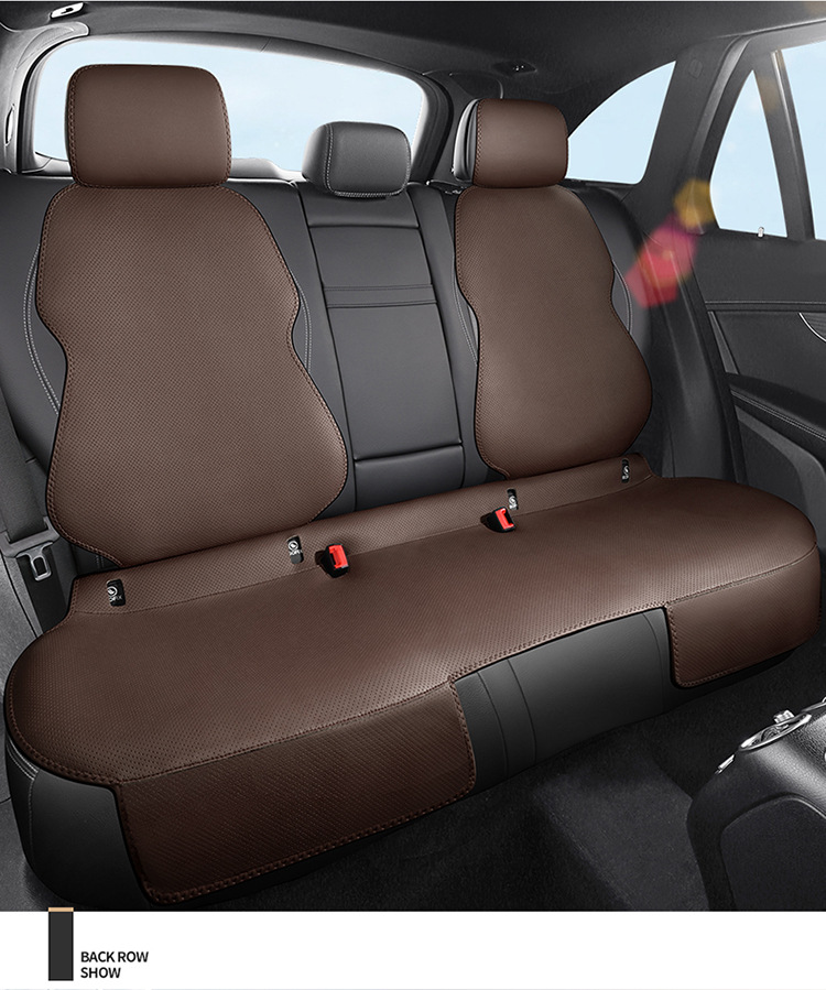 Genuine Leather Car Seat Cushion, Universal for All Seasons, Breathable Small Car Half-Cover Seat Cover, One-Piece Seat Cover, Dropshipping Available