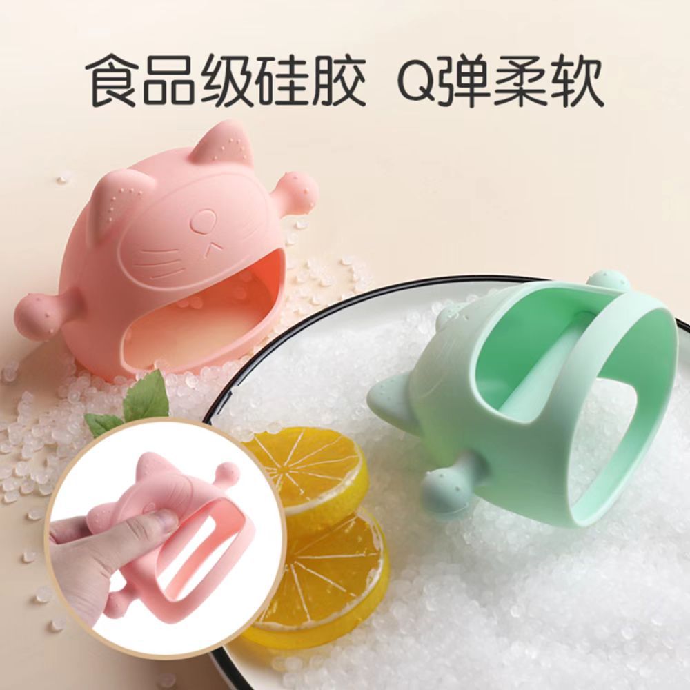 母嬰用品嬰兒牙膠玩具寶寶磨牙棒防吃手小貓咪咬膠安撫神器軟硅膠