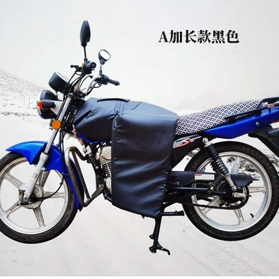 Motorcycle front windshield – Fully Surrounded to Prevent Cold - a-extended-black-windshield-quilt