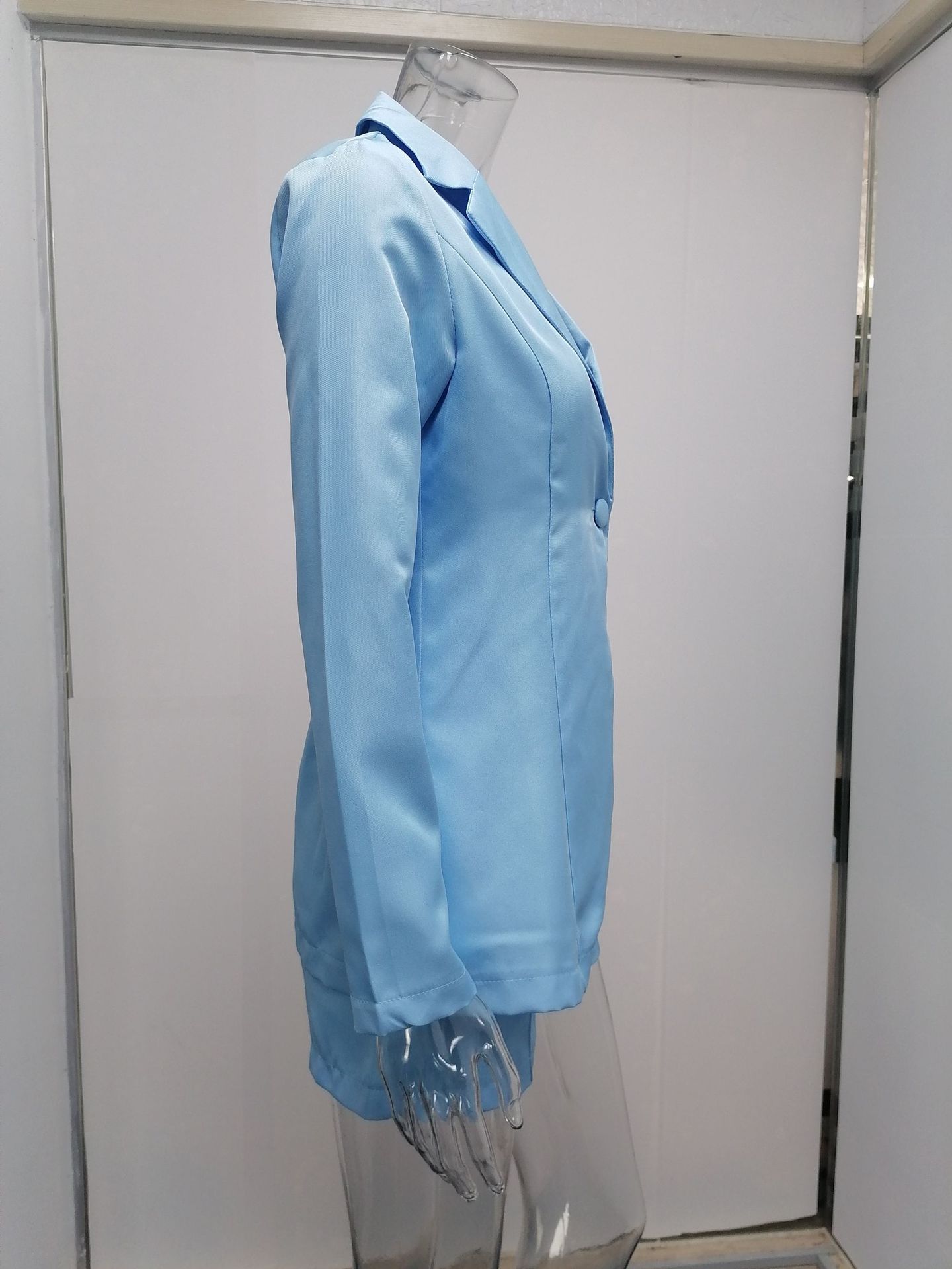 Elegantes Damen Blazer Set Langarm Für Herbst Und Winter Mode_voghion.com