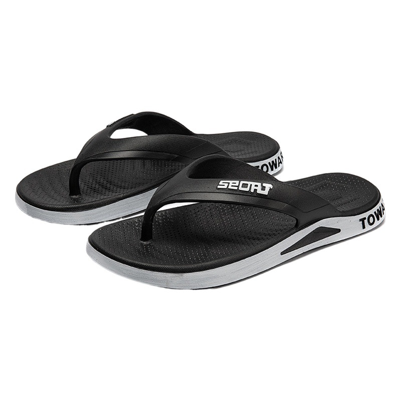 Simple nuevo chanclas de verano de los hombres zapatillas estudiantes estilo coreano al aire libre antideslizante chanclas zapatos de madera contrachapada zapatos de playa