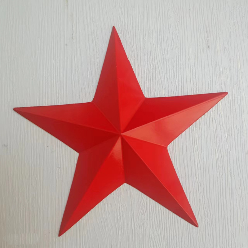 Suministro de stock estereoscópico de pentagrama rojo imán estereoscópico de pentagrama estrella de medalla image 40