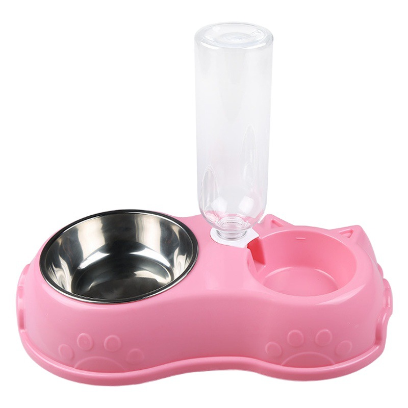 Perro Tazón perro tazón gato tazón doble tazón automático bebedero perro tazón gato tazón antidetonantes tazón de arroz suministros para mascotas