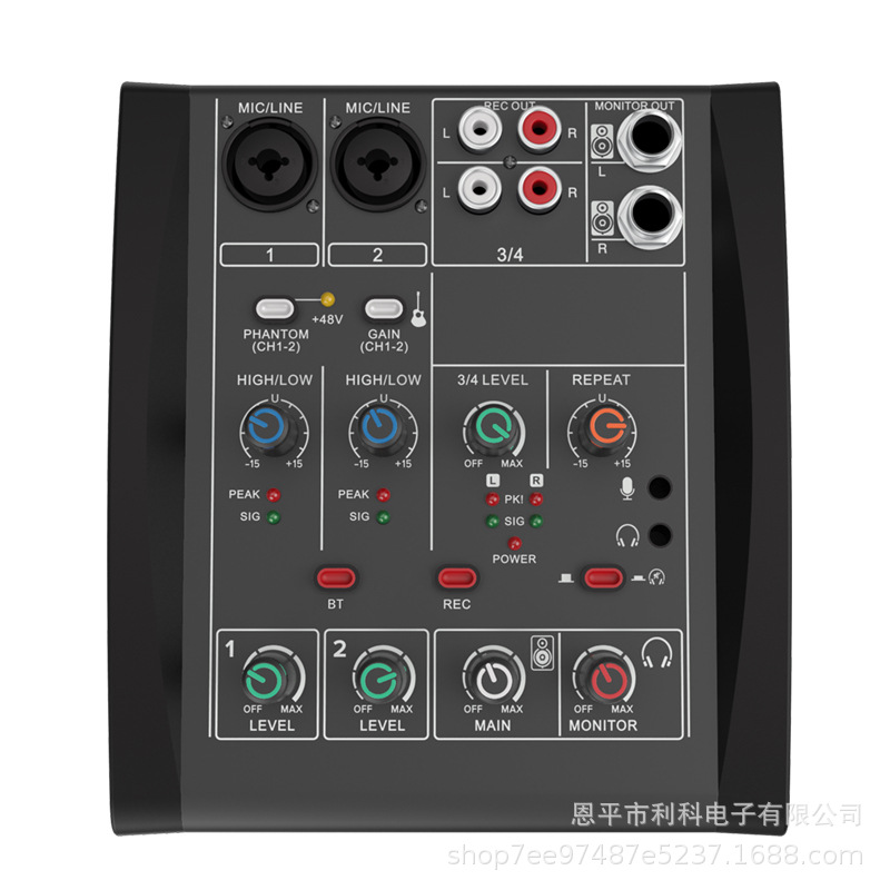 SM-03 跨境小型4路调音台吉他乐器演出专业录音混音器