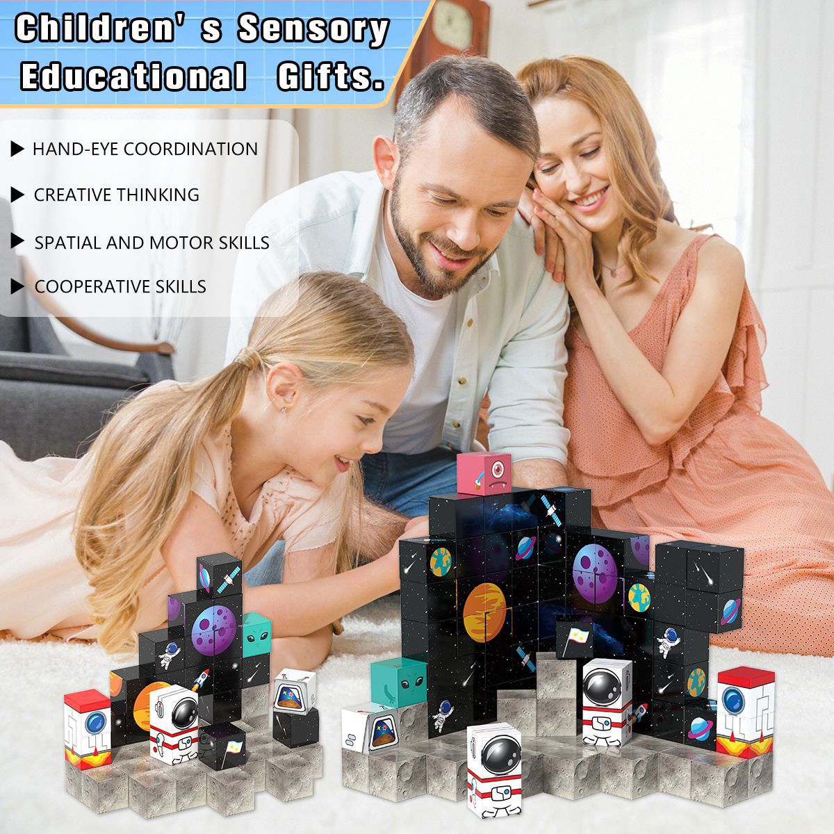 Transfronterizos luminosos My Magnetic World Blocks Set Modelos Juegos para niños escenas perimetrales Juguetes de luces