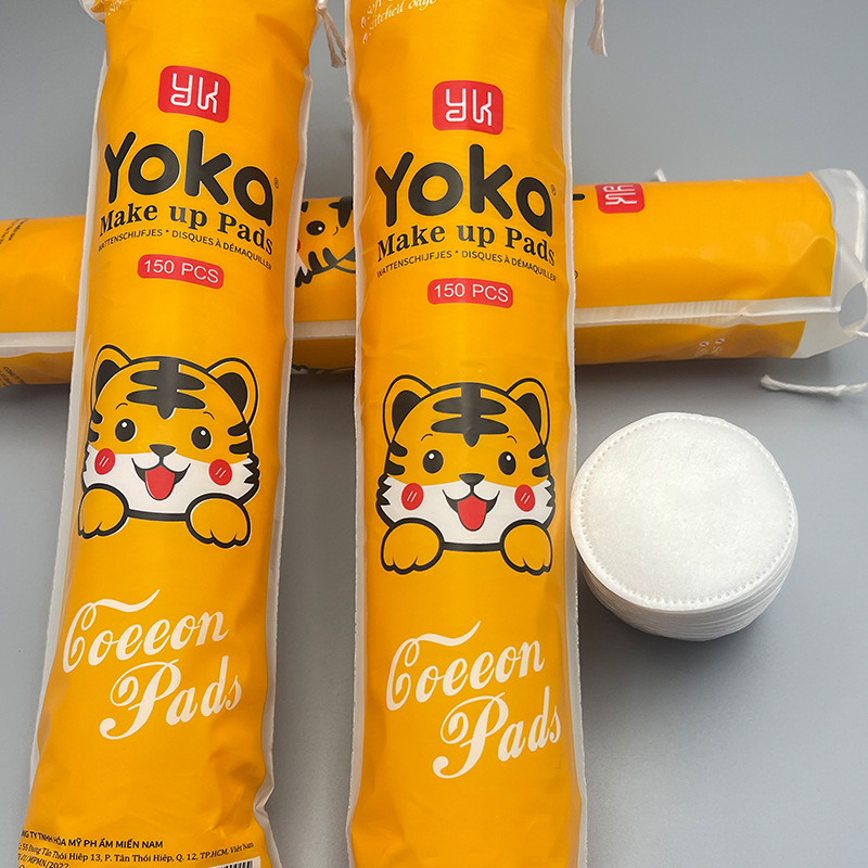 Suave, cómodo, suave, absorbente, sin pelusa, algodón removedor de maquillaje desechable, algodón compresa húmeda para el cuidado de la piel, algodón de maquillaje redondo