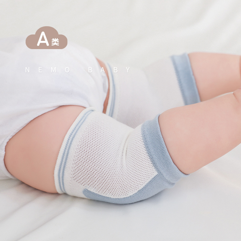 2024 verano nuevo producto rodilleras para bebés malla de dibujos animados transpirable para niños pequeños calcetines anti-caída para bebés gatear rodilleras antideslizantes