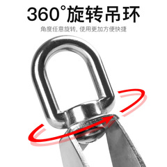 Stainless steel pulley hoisting tool hook single and double wheel track wire rope small hoop fixed pulley set wholesale