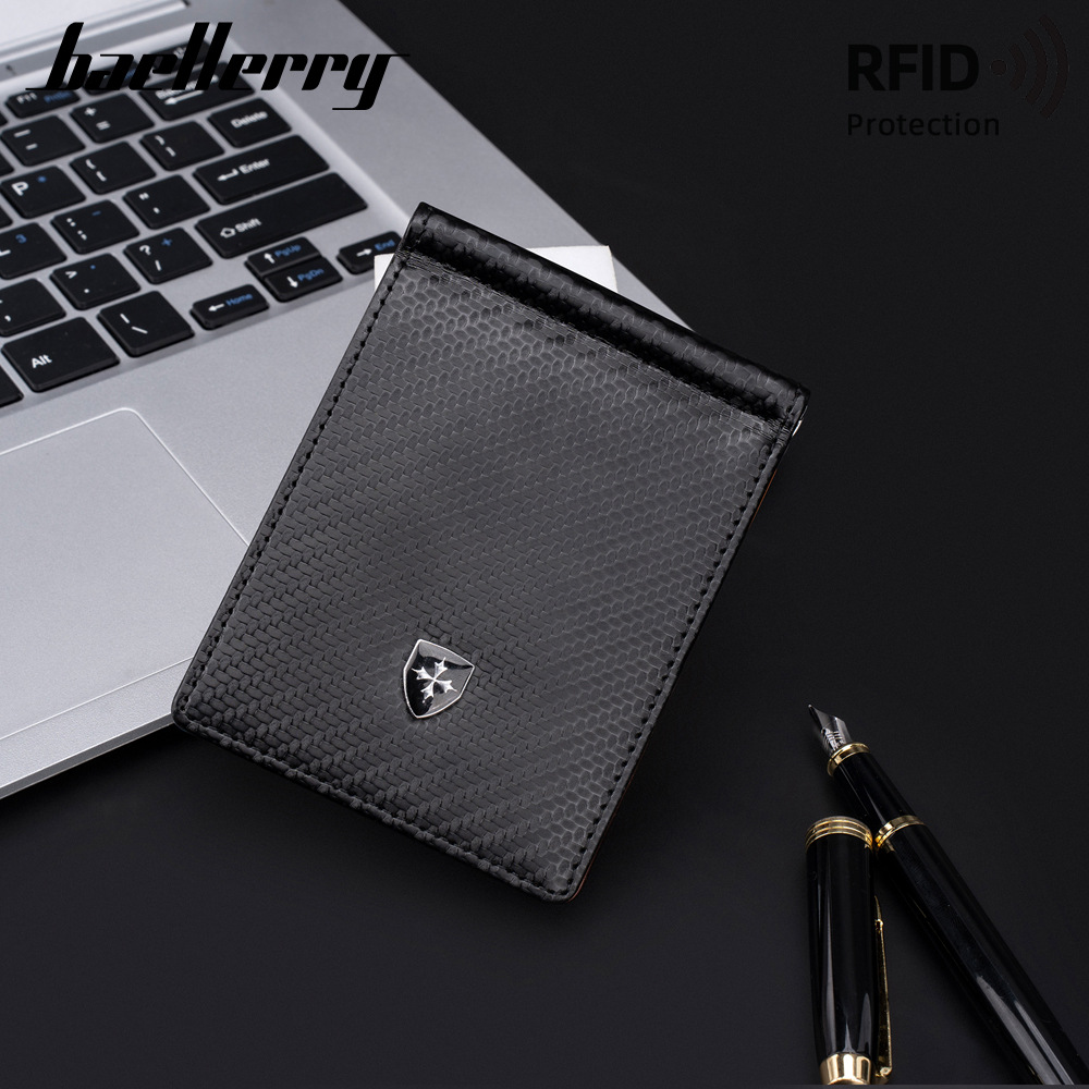 Men's Card Holder Carbon Fiber Business 80% off Rfid Anti-Magnetic Wallet Card Holder Wallet Dollar Bag High-End Wallet