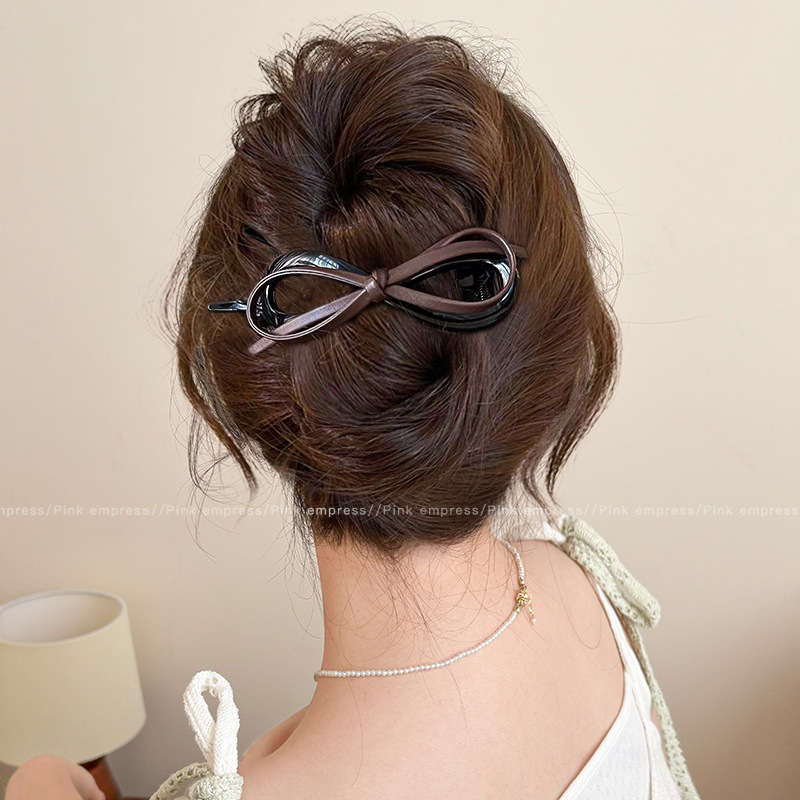 Gran arco clip de cabello de alta sensación clip de boca de pato nuevo clip de cabeza de mujer temperamento clip de tiburón clip de cabello