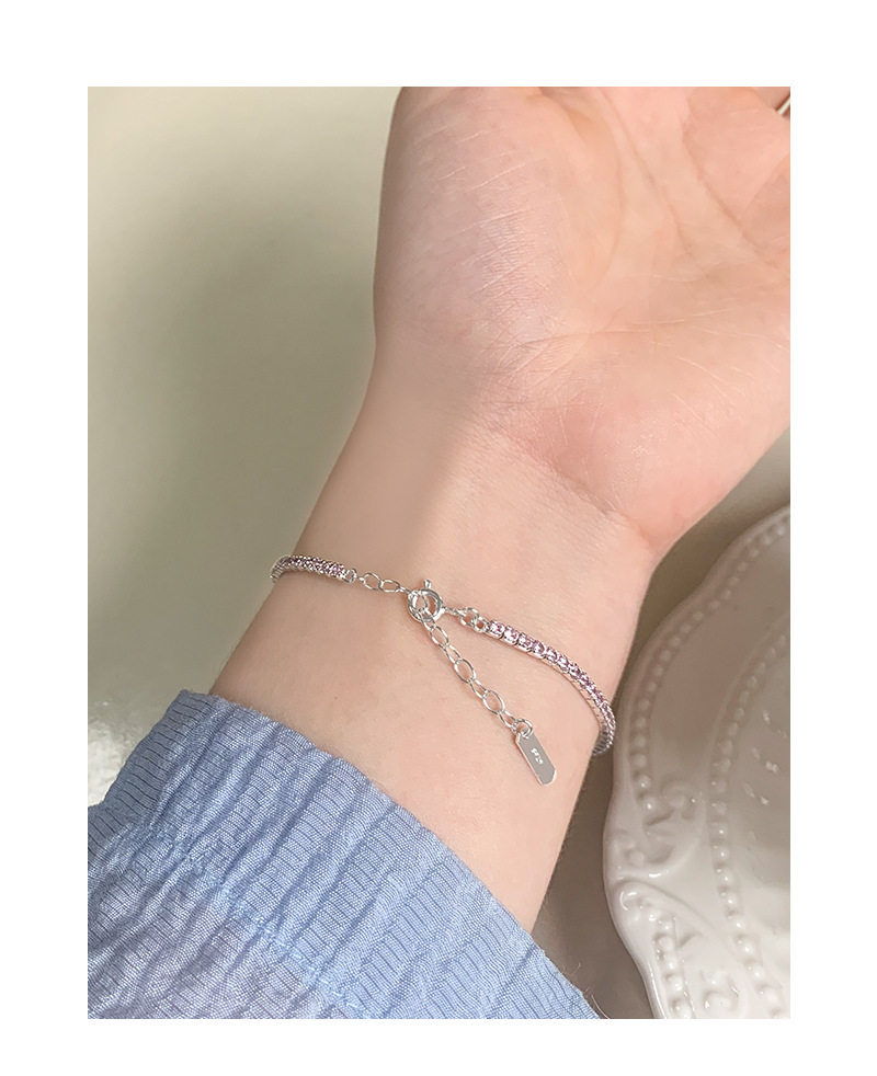 Geometric Pattern 925 Sterling Silver Bracelets Casual Simple Style Streetwear