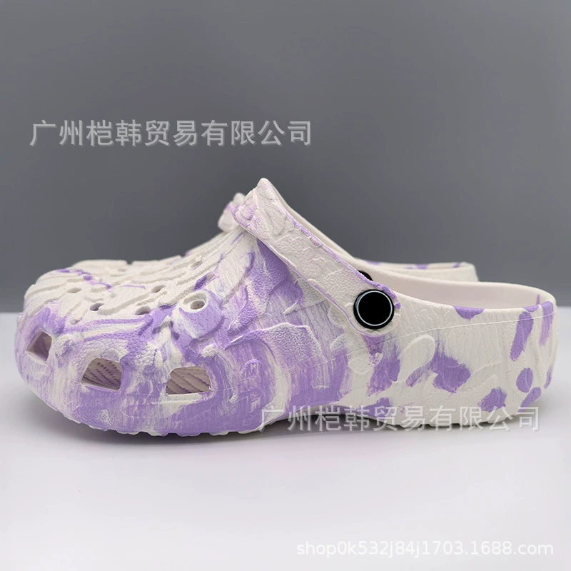 Dongdong Shoes Карта Мужская и Мужская обувь Cross Повседневная Пляжная обувь Тенденции Нескользящие Баотоу Тапки дышащие оптом