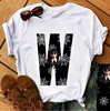 Cartoon fashionable neon white jacket, T-shirt, with short sleeve, loose fit