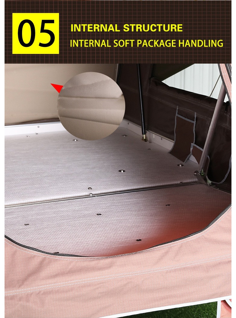 Roof Tent Rollover Suv Car Outdoor Quick-Open Car Foldableing Abs Aluminum Alloy Hard Top Roof Tent
