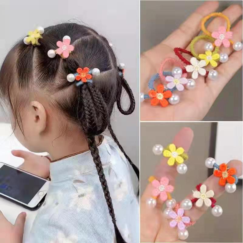 South Korea Tenpiece set plush high elasticity tie hair rubber band children hair ropepicture1