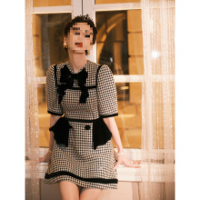 baby杨颖2025年新款千鸟格连衣裙