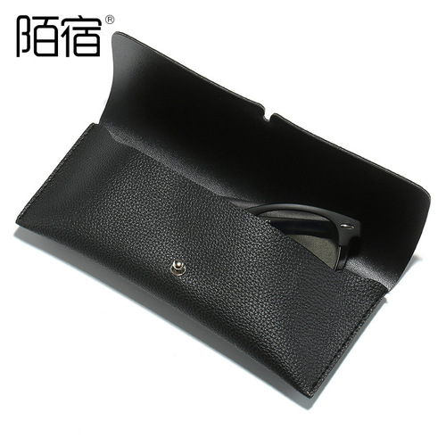 Mosu soft bag mirror case imitation leather mirror case optical glasses case sunglasses leather case Korean version GM AA leather case