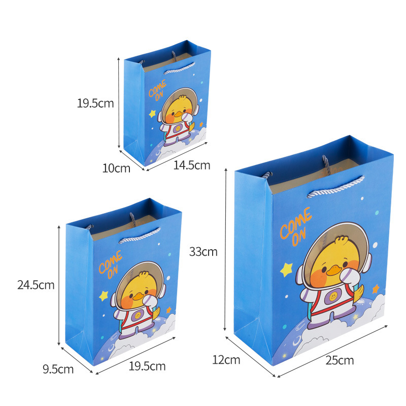Día de los niños lindo ventana transparente regalo para kindergarten niños regalo de cumpleaños pequeña bolsa de regalo bolsa de papel portátil