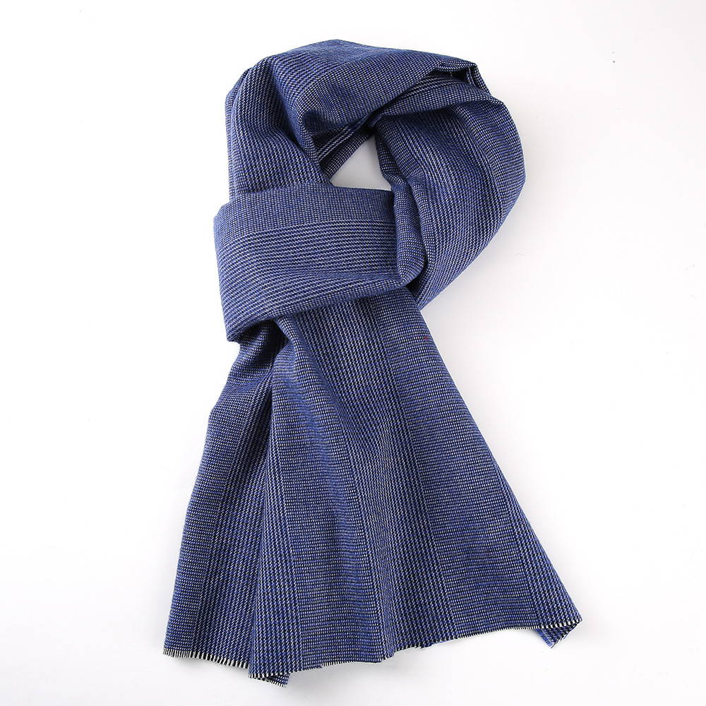 Versatile Winter Scarf For Men Stylish Plaid Tassel Design_voghion.com
