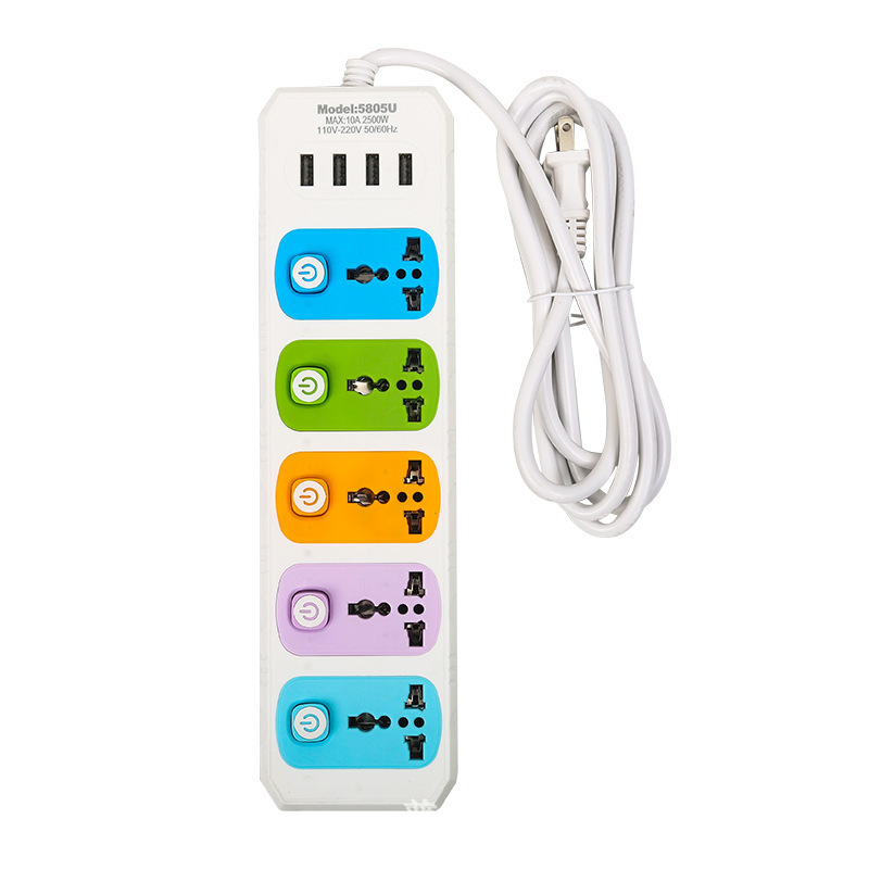 Exportación al por mayor de la oficina en el hogar multifunción enchufe de cableado estándar 110V pequeño enchufe británico y europeo opcional