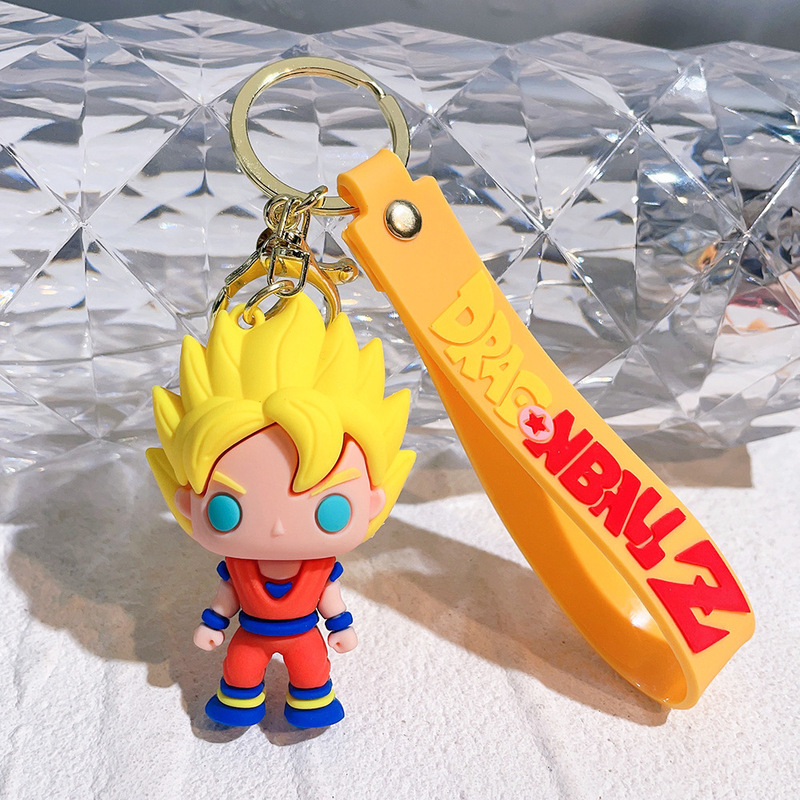 Q バージョンドラゴンボールキーホルダーシリコーン孫悟空人形ペンダントアニメ漫画キャラクターペンダントギフト卸売|undefined