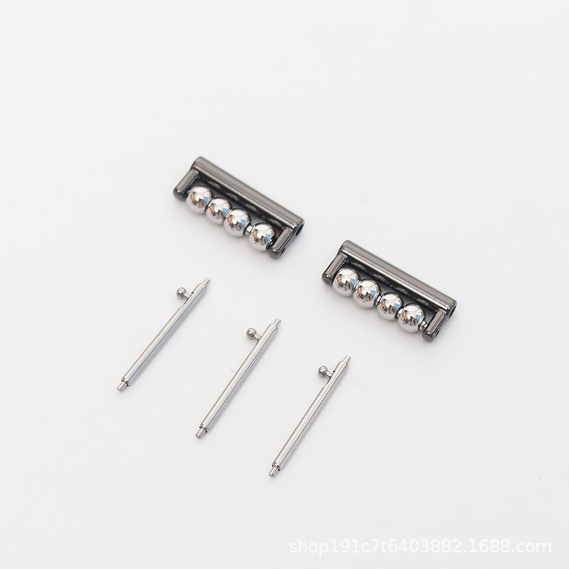 [mẫu tai thô] đen-4 hạt / Giao diện 18mm (kèm kim tháo nhanh)