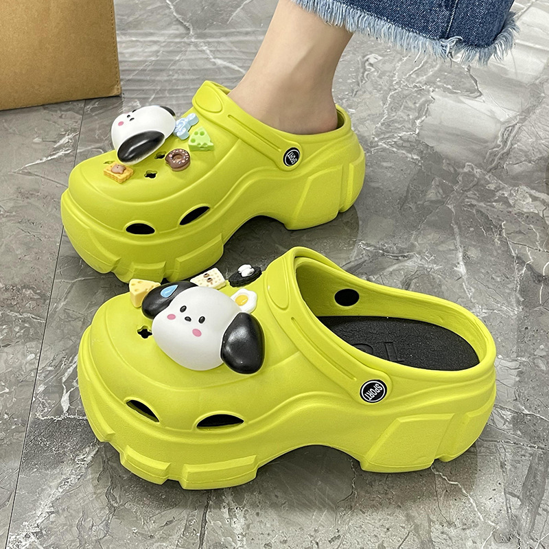 厚底洞洞鞋女款新款增高防滑时尚网红爆款沙滩凉拖鞋外穿夏季|undefined