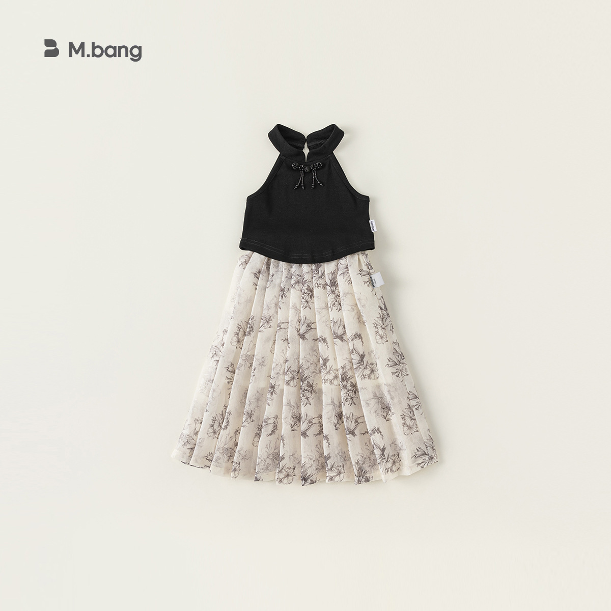 Yubao ropa infantil de niñas impresión de tinta de estilo chino antiguo conjunto de ropa de verano de dos piezas