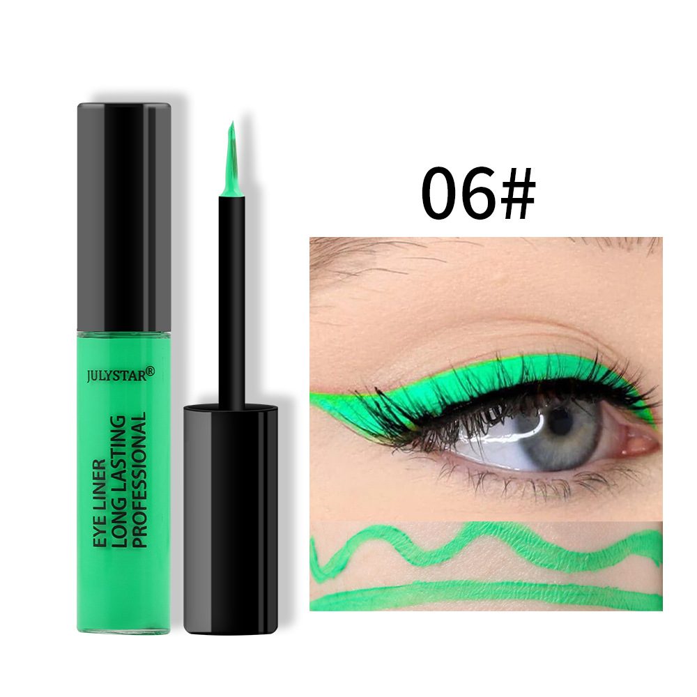 julystar Southeast Asia Foreign Trade Cool Black Eyeliner Liquid Pen Cross-border Europe and America Waterproof Colored Eyeliner Pen Set Wholesale undefined