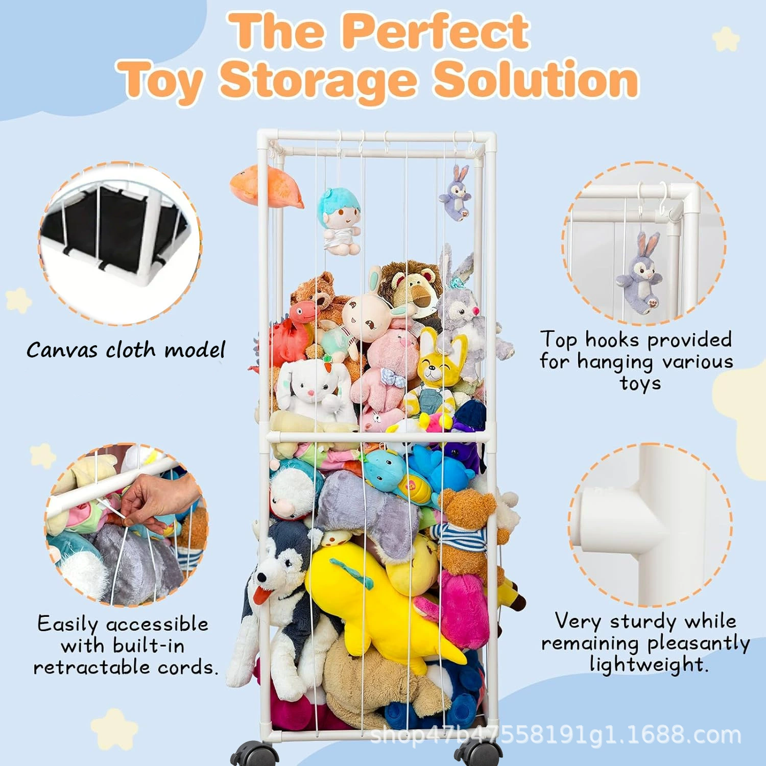 Склада для хранения белого большого размера чучела животных нижняя сетка клетка для хранения эксклюзивных кукол плюшевые игрушки для хранения артефакт