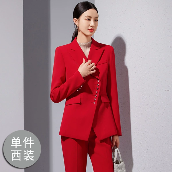 Red classic suit jacket