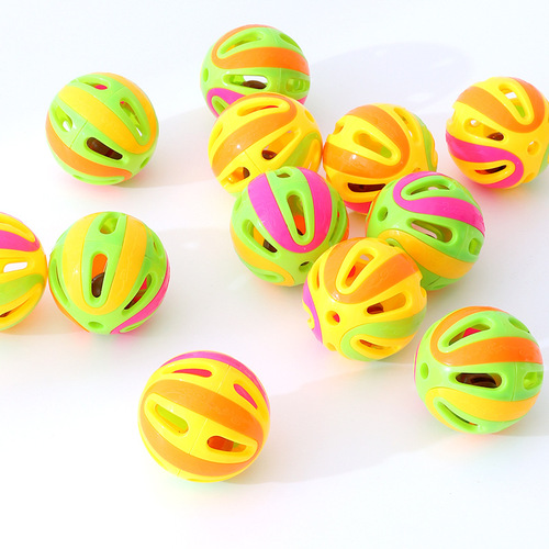 New Pipitao colorful splicing bell ball large cat toy cat self-pleasure bell pet toy