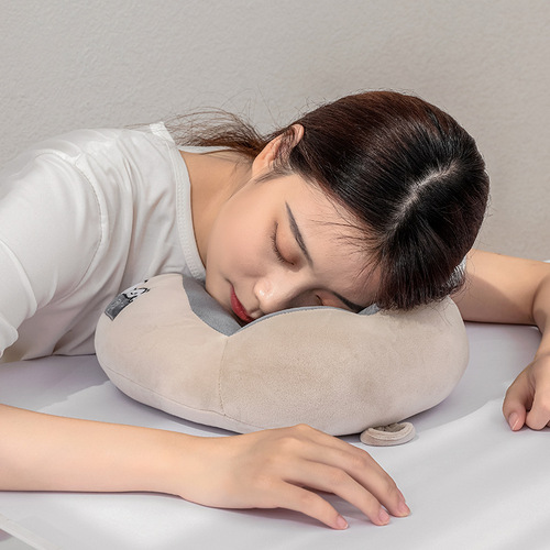 Official Snoopy Snoopy embroidered pp cotton u-shaped pillow portable aircraft neck protector travel pillow neck pillow