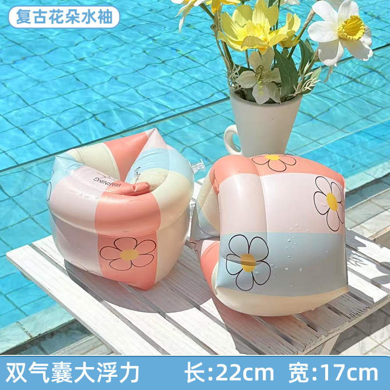 Red Daisy transparente anillo de natación de diafragma, anillo de natación infláble para adultos y niños, anillo de natación de piscina junto al mar