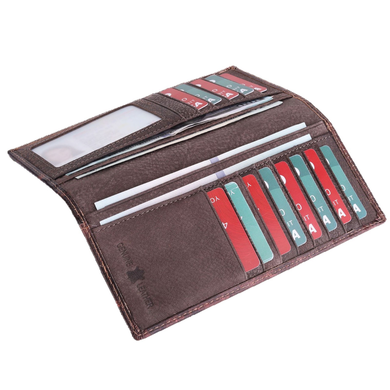 Amazon multi-tarjeta RFID antirrobo cartera de cepillo creativa bandera nacional cartera de hoja de gran capacidad de supermovimiento cartera de negocios