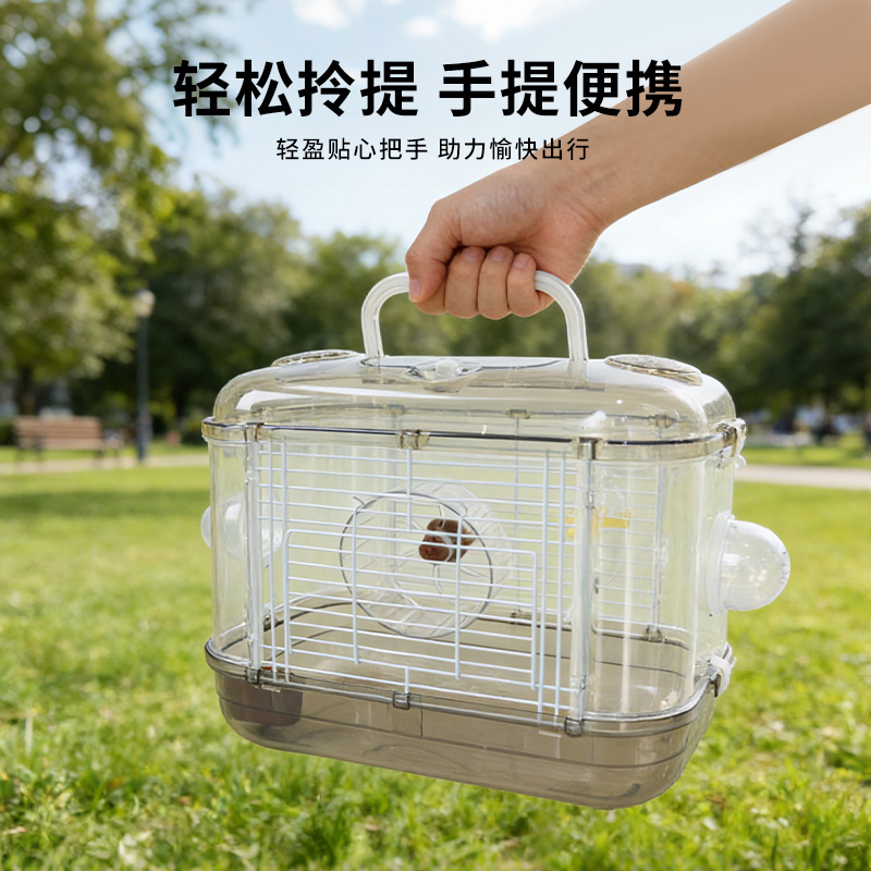 jaula de hámster ventilada jaula de hámster nido jaula cuadrada jaula de hámster fácil de limpiar jaula de observación de hámster rueda de correr matadero de agua